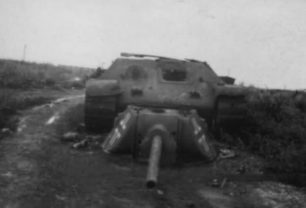 Knocked out german T-34