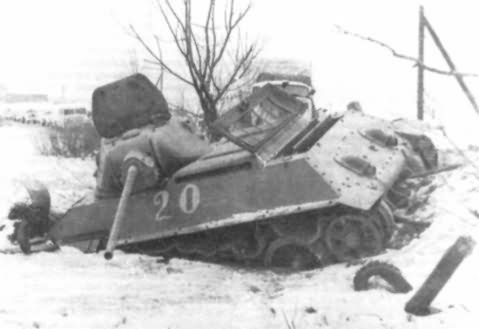 T-34/57 ehite 20 with ZIS-4, near town of Kalinin 1941