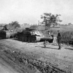 T-34 and KV-1 tanks after capture by German forces, Summer 1941