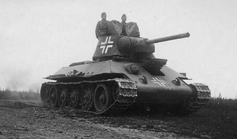 German T-34 armed with the 76 mm gun F-34 – beute panzer