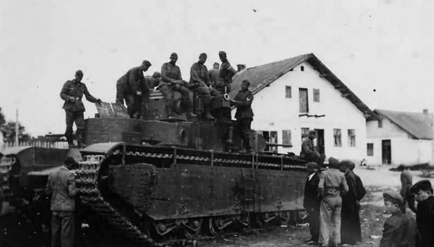 Heavy tank T-35 of the 67th Tank Regiment, 34th Tank Division Red Army