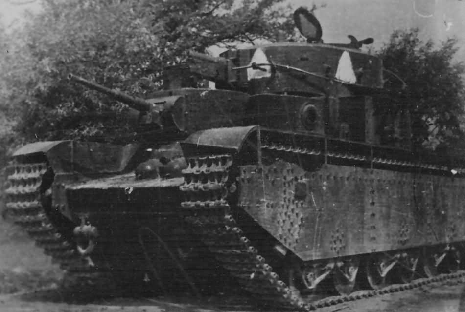 Abandoned T-35 of the 67th Tank Regiment