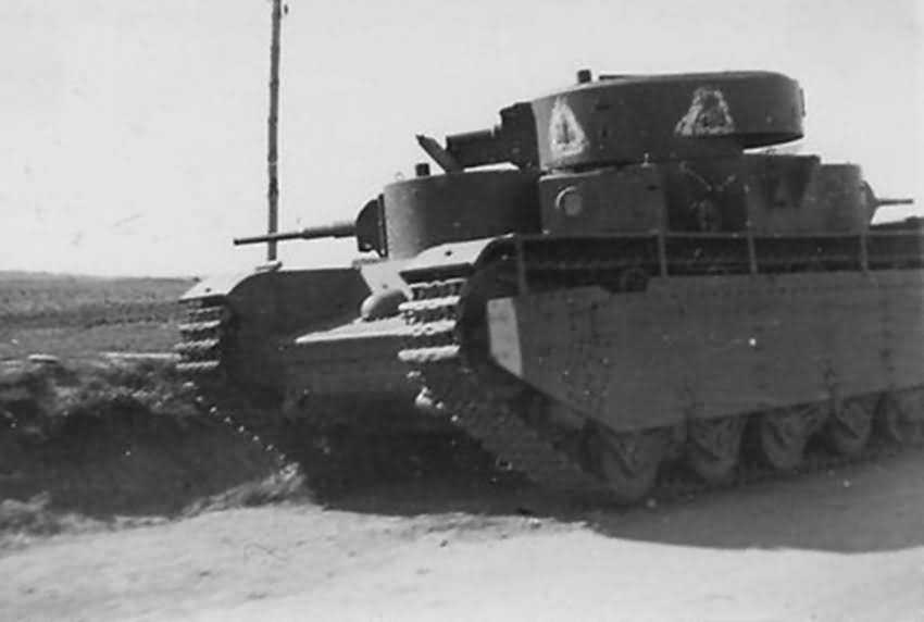 T-35of the 68th Tank Regiment abandoned by the Red Army in the summer of 1941