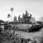Wehrmacht bicycle troops and T-35