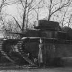 Blown up T-35 soviet heavy tank