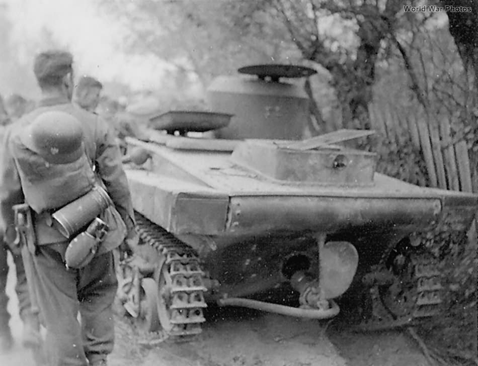 Wehrmacht Infantry passing T-37A