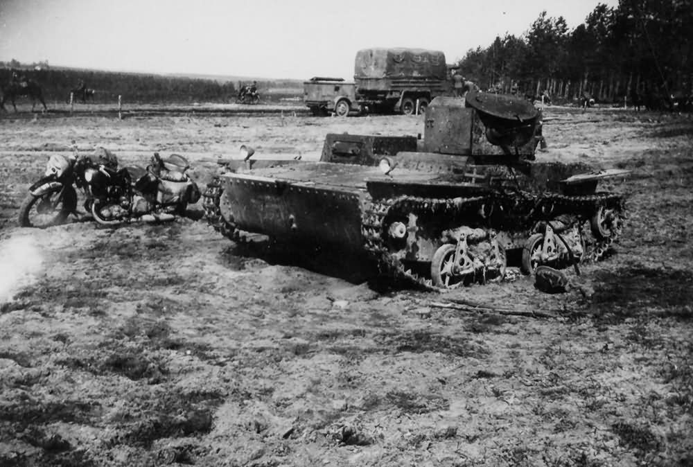 knocked out tank T-38
