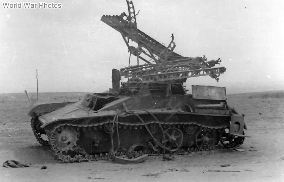 destroyed BM-8-24 Katyusha
