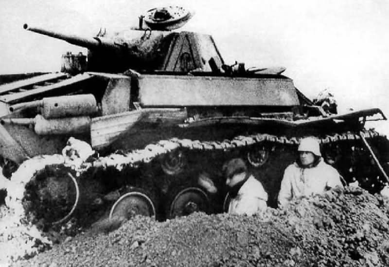 Destroyed T-70 tank 4