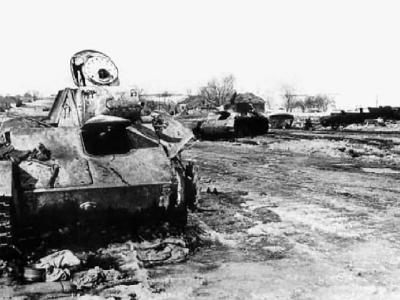 Destroyed T-70 tank 6