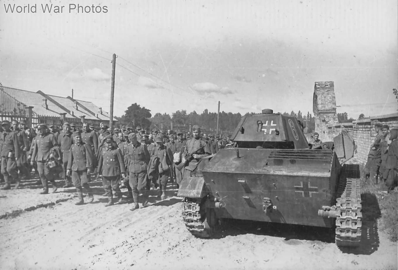 German prisoners and ex-german T-70 near Kiev August 16, 1944 2