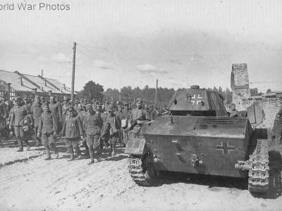 German prisoners and ex-german T-70 near Kiev August 16, 1944 2